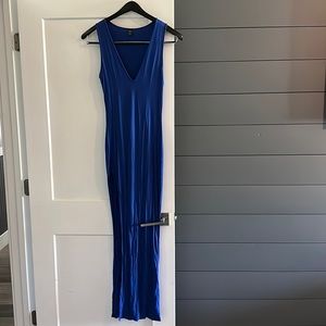 Shein V neck, high side slit bodycon dress